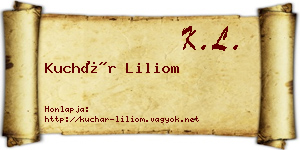 Kuchár Liliom névjegykártya